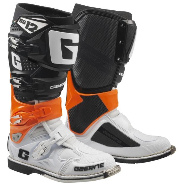 Gaerne SG12 Motocross Boots Orange Black White
